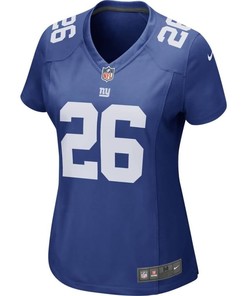 Saquon Barkley New York Giants Womens 2018 Nfl Draft Pick Game Jersey - Royal - Robokeg