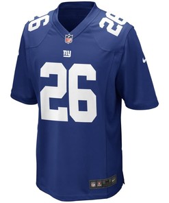 Saquon Barkley New York Giants Youth 2018 Nfl Draft Pick Game Jersey - Royal - Robokeg