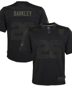 Saquon Barkley New York Giants Youth 2020 Salute To Service Game Jersey - Black - Robokeg