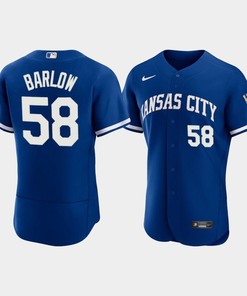 Scott Barlow 58 Kansas City Royals Men's 2022-23 Alternate Jersey - Royal Jersey - Robokeg