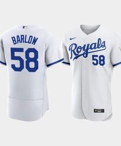 Scott Barlow 58 Kansas City Royals Men's 2022-23 Home Jersey - White Jersey - Robokeg