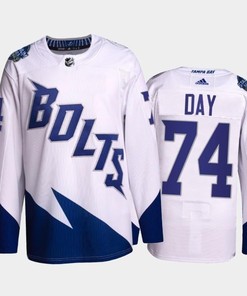 Sean Day Lightning 2022 Stadium Series White Primegreen Jersey, Men Jersey - Robokeg