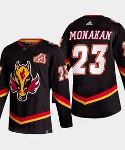 Sean Monahan 23 Calgary Flames Alternate Black Jersey 2022-23 - Robokeg