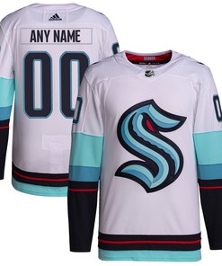Seattle Kraken Adidas Away Primegreen Authentic Custom Jersey - White Custom Jerseys Nhl - Robokeg