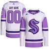Seattle Kraken Adidas Hockey Fights Cancer Primegreen Authentic Custom Jersey - White/purple Custom Jerseys Nhl - Robokeg