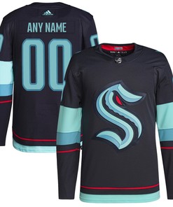 Seattle Kraken Adidas Home Authentic Primegreen Custom Jersey - Navy Custom Jerseys Nhl - Robokeg