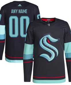 Seattle Kraken Adidas Home Authentic Primegreen Custom Jersey Navy Custom Jerseys Nhl - Robokeg