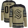 Seattle Kraken Adidas Military Appreciation Team Authentic Custom Practice Jersey - Camo Custom Jerseys Nhl - Robokeg