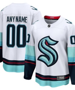 Seattle Kraken Fanatics Branded Away Breakaway Custom Jersey - White Custom Jerseys Nhl - Robokeg