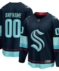 Seattle Kraken Fanatics Branded Home Breakaway Custom Jersey - Navy Custom Jerseys Nhl - Robokeg