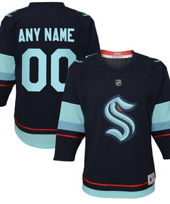 Seattle Kraken Home Replica Custom Jersey - Navy Custom Jerseys Nhl - Robokeg