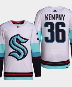 Seattle Kraken Michal Kempny 36 White Away Primegreen Jersey 2022-23 - Robokeg