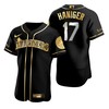 Seattle Mariners #17 Mitch Haniger Mlb Golden Brandedition Black Jersey Gift For Mariners Fans - Robokeg