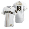 Seattle Mariners #18 Yusei Kikuchi Mlb Golden Brandedition White Jersey Gift For Mariners Fans - Robokeg