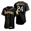 Seattle Mariners #24 Ken Griffey Jr. Mlb Golden Brandedition Black Jersey Gift For Mariners Fans - Robokeg