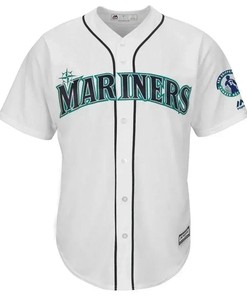 Seattle Mariners Griffey Retirement Day Patch Cool Base Team Jersey - White - Robokeg