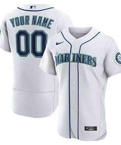Seattle Mariners Home Authentic Custom Jersey - White Custom Jerseys Mlb - Robokeg