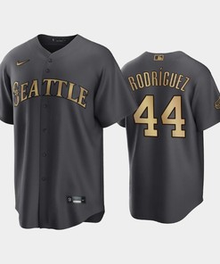 Seattle Mariners Julio Rodriguez 44 2022-23 All-Star Game AL Charcoal Jersey - Robokeg
