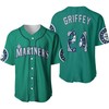 Seattle Mariners Ken Griffey Jr 24 2020 Mlb Green Jersey Inspired Baseball Jersey - Robokeg