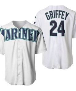 Seattle Mariners Ken Griffey Jr 24 2020 Mlb White Jersey Inspired Baseball Jersey - Robokeg