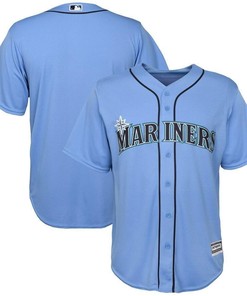 Seattle Mariners Official Cool Base Team Jersey - Light Blue - Robokeg