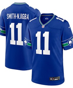 Seattle Seahawks #11 Jaxon Smith Njigba Throwback Player Game Jersey - Royal - Robokeg