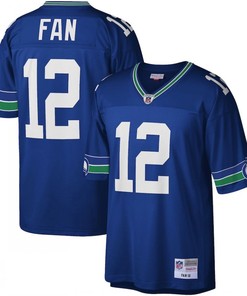 Seattle Seahawks #12 Fan Royal Mitchell Ness Stitched Football Jersey - Robokeg