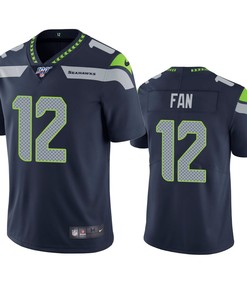 Seattle Seahawks 12th Fan Navy 100th Season Vapor Limited Jersey - Robokeg