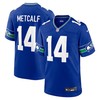 Seattle Seahawks #14 Dk Metcalf Throwback Player Game Jersey - Royal - Robokeg