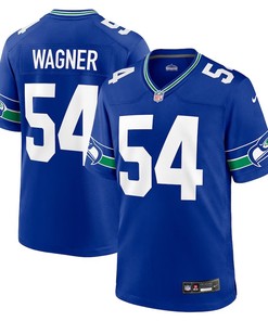 Seattle Seahawks #54 Bobby Wagner Throwback Player Game Jersey - Royal - Robokeg