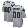 Seattle Seahawks Alternate Custom Game Jersey - Gray Custom Jerseys Nfl - Robokeg