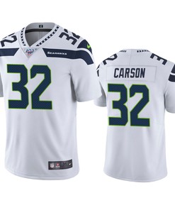 Seattle Seahawks Chris Carson White 100th Season Vapor Limited Jersey - Robokeg