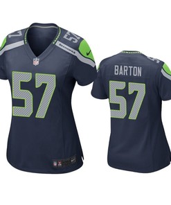 Seattle Seahawks Cody Barton 2019 Nfl Draft Navy Game Womens Jersey - Robokeg
