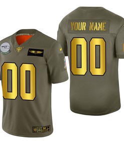 Seattle Seahawks Custom 2019 Salute To Service Nfl 100 Mens Jersey Metallic - Robokeg