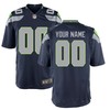 Seattle Seahawks Custom Game Jersey College Navy Custom Jerseys Nfl - Robokeg