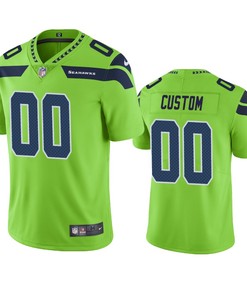 Seattle Seahawks Custom Green Nike Color Rush Limited Jersey - Robokeg
