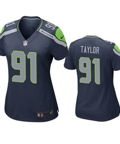 Seattle Seahawks Darrell Taylor Navy 2020 Nfl Draft Game Jersey - Robokeg
