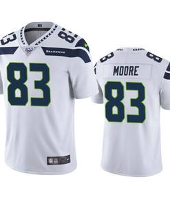Seattle Seahawks David Moore White 100th Season Vapor Limited Jersey - Robokeg