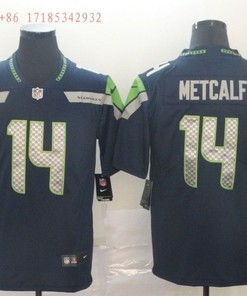 Seattle Seahawks Dk Metcalf #14 2020 Nfl Black Jersey Jersey - Robokeg