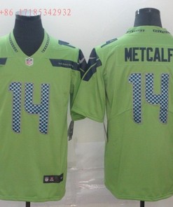 Seattle Seahawks Dk Metcalf #14 2020 Nfl Green Jersey Jersey - Robokeg