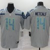Seattle Seahawks Dk Metcalf #14 Nfl 2020 Grey Jersey - Robokeg