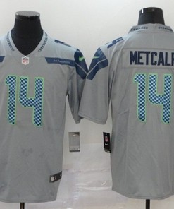 Seattle Seahawks Dk Metcalf #14 Nfl 2020 Grey Jersey - Robokeg