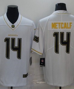 Seattle Seahawks Dk Metcalf #14 Nfl 2020 White Jersey - Robokeg