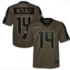 Seattle Seahawks Dk Metcalf 14 Nfl Olive 2021 Salute To Service Game Men Jersey For Seahawks Fans - Robokeg