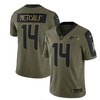 Seattle Seahawks Dk Metcalf 14 Nfl Olive 2021 Salute To Service Retired Player Men Jersey For Seahawks Fans - Robokeg