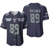 Seattle Seahawks Doug Baldwin #89 Nfl American Football Navy 100th Season 3d Designed Allover Gift For Seahawks Fans Baseball Jersey - Robokeg