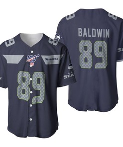 Seattle Seahawks Doug Baldwin #89 Nfl American Football Navy 100th Season 3d Designed Allover Gift For Seahawks Fans Baseball Jersey - Robokeg