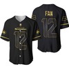 Seattle Seahawks Fan #12 Nfl American Football Team Black Golden Brandedition 3d Designed Allover Gift For Seattle Fans Baseball Jersey - Robokeg