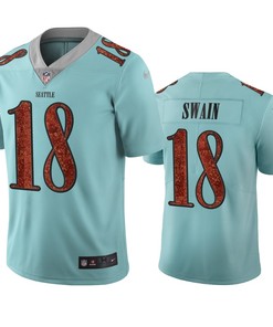 Seattle Seahawks Freddie Swain Light Blue City Edition Vapor Limited Jersey - Robokeg