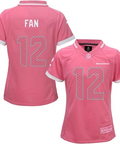 Seattle Seahawks Girls Bubble Gum Jersey - Pink Nfl - Robokeg